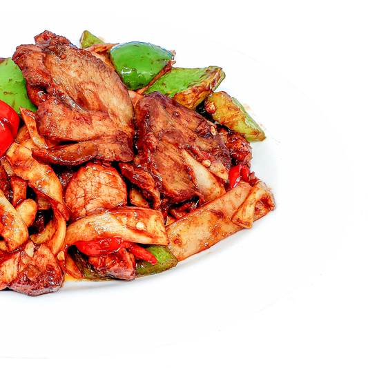 #101-Roasted Pork in Hot & Spicy Sauce