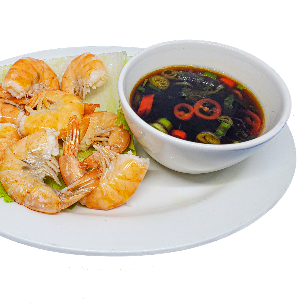 #021-Steamed King Prawns