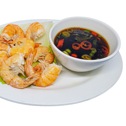 #021-Steamed King Prawns