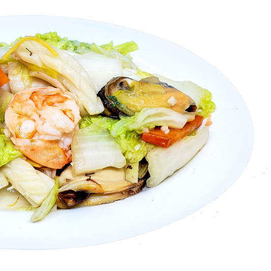 #132-- Grilled Noodles with Mixed Seafood