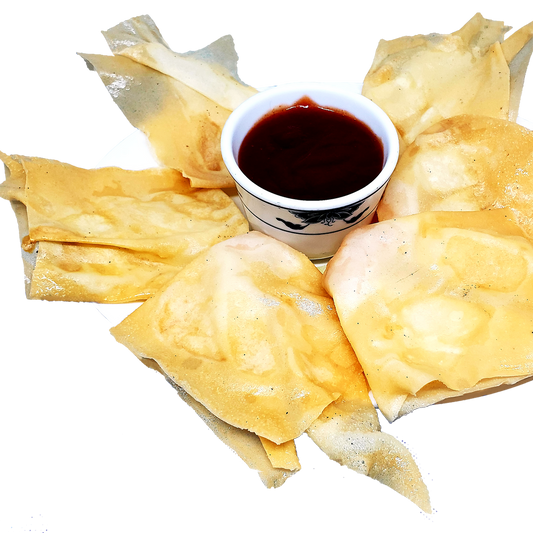#013-Crispy Wonton serve with Sweet & Sour Sauce