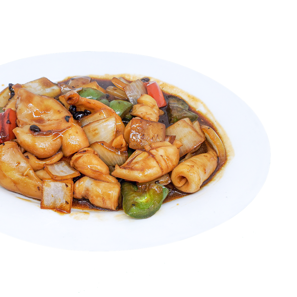 #058-Fried Squid with Chilli Black Bean Sauce