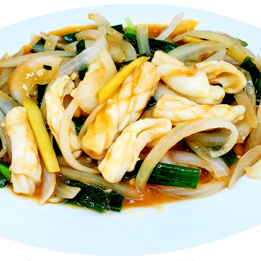 #057-Fried Squid with Ginger & Spring Onions