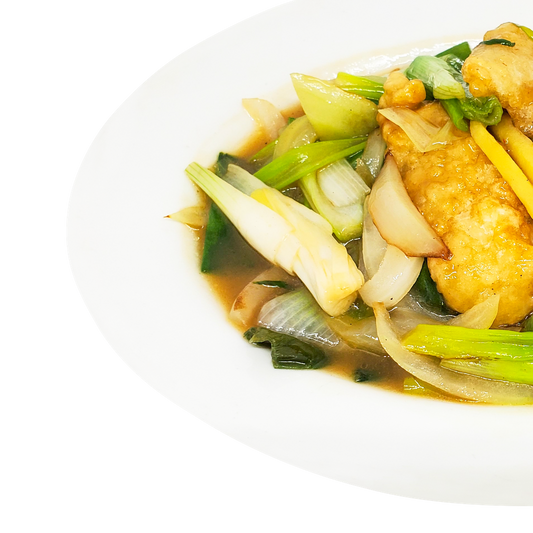 #050-Grilled Fish Fillets with Ginger & Spring Onions