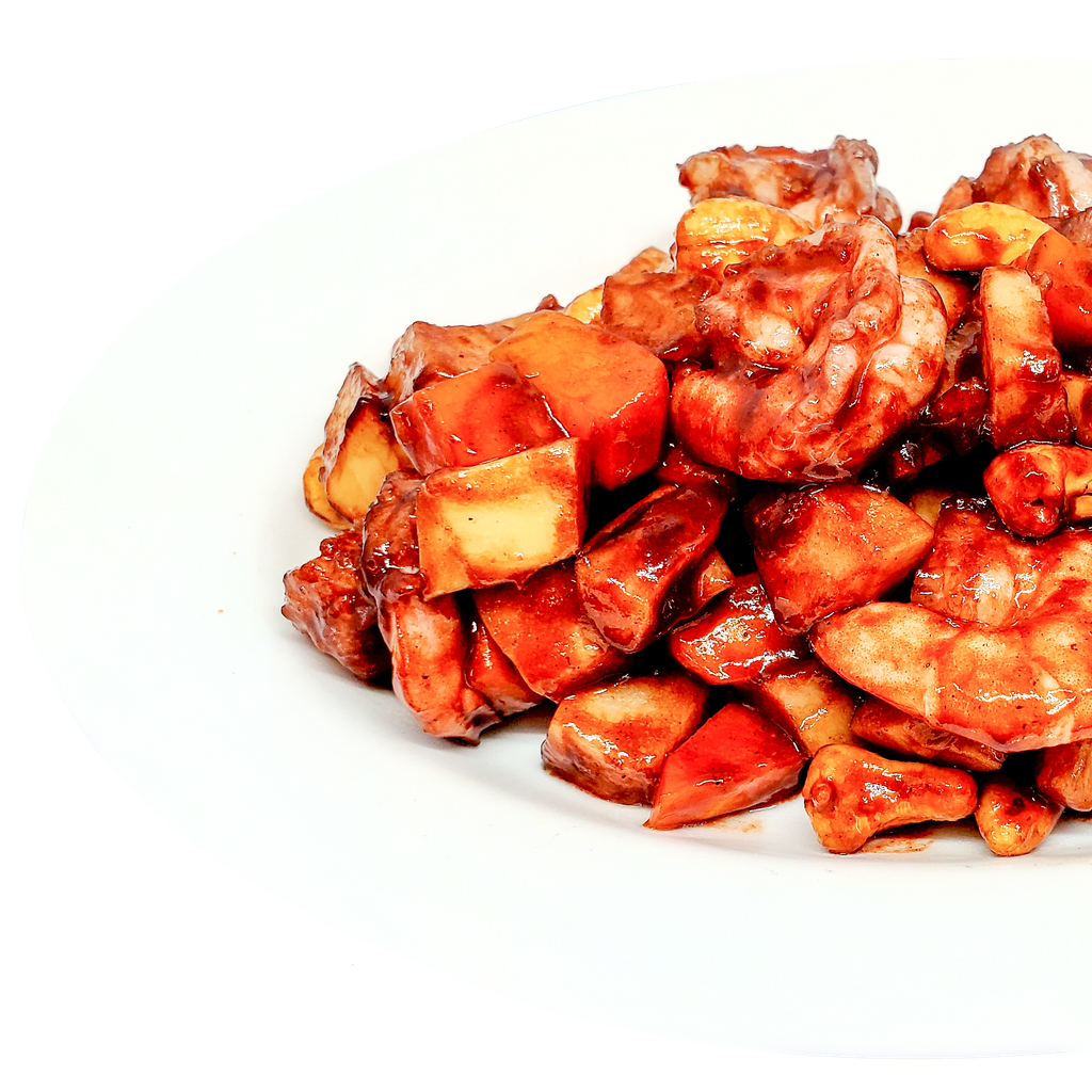#064-King Prawns with Cashew Nuts in Yellow Bean Sauce