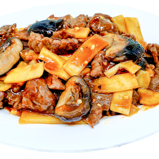 #108-Beef with Chinese Mushrooms & Bamboo Shoots